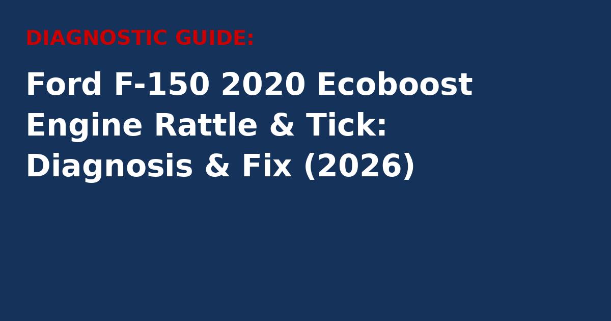 Tadick Rattle 2020 F-150 EcoBoost Engine Rattle & Tick? (Causes & DIY Fix) - autofixdaily